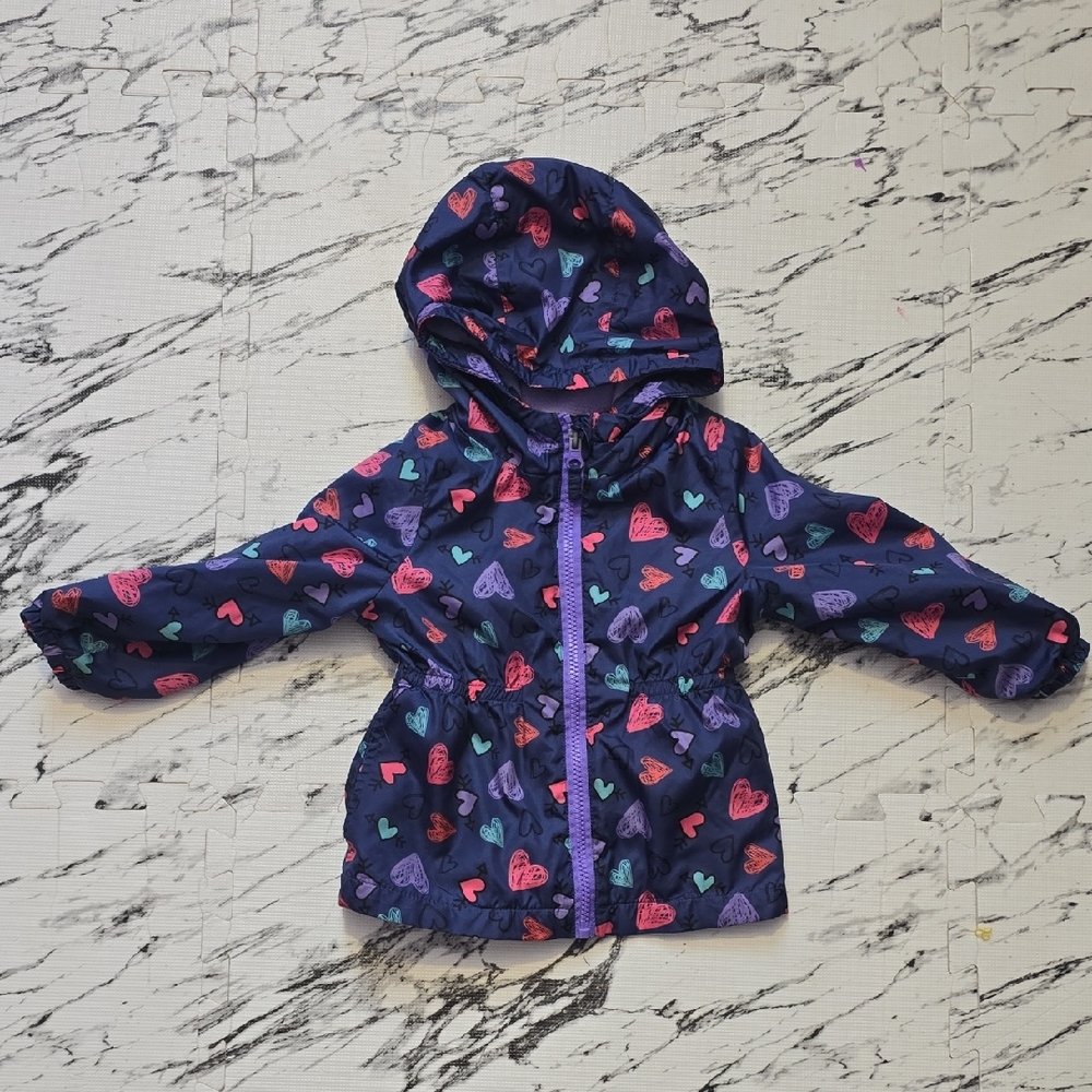 George Kids Heart Pattern Jacket - Purple and Pink